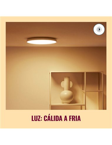 Luz de teto inteligente Rune 21 W branca/preta WiZ