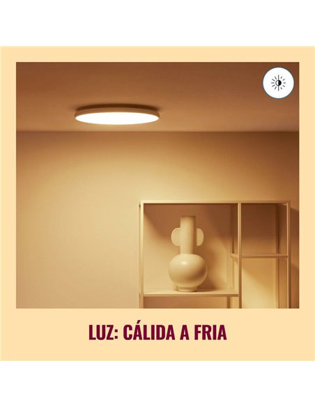 Luz de teto inteligente Rune 21 W branca/preta WiZ