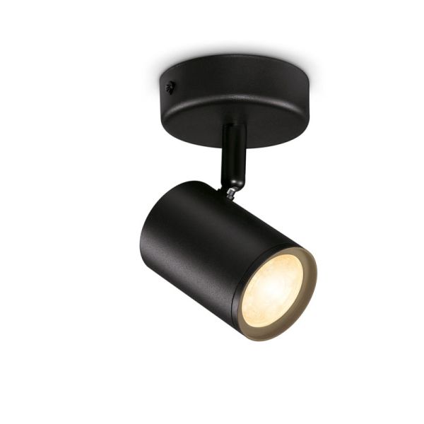 Refletor ajustável Imageo preto 21W 2700K - 6500K Wifi, Controle via aplicativo ou voz