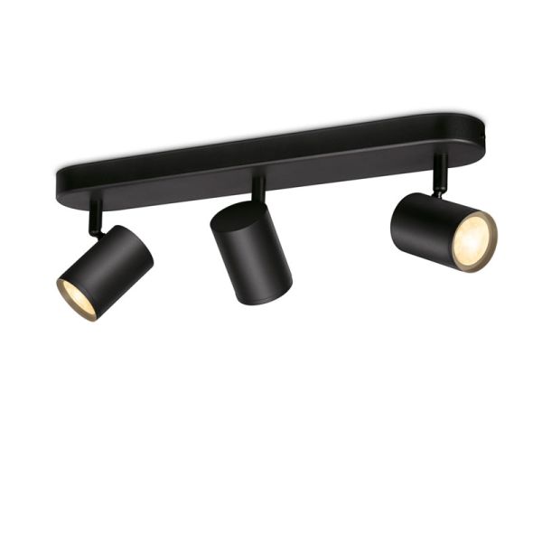 Focos ajustable Imageo 3 Luces negro 2700K - 6500K Wifi, Control mediante aplicación o voz