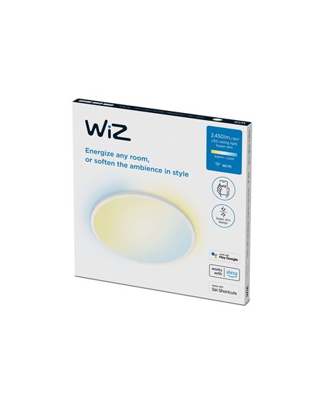 Plafonnier LED intelligent SuperSlim 22W 2700K - 6500K blanc ou noir