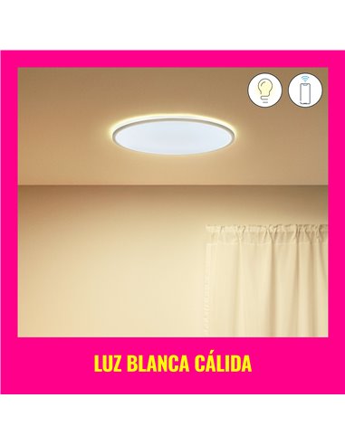 Plafón de techo inteligente LED SuperSlim 22W  2700K - 6500K blanco o negro