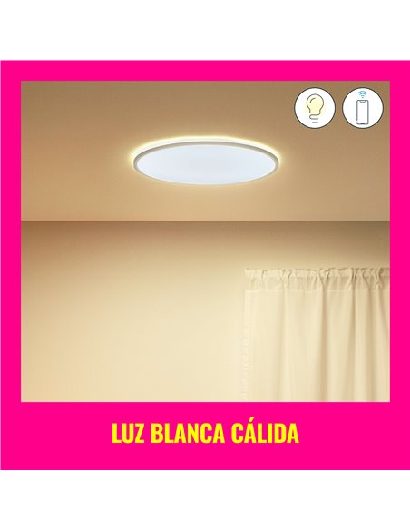 Plafón de techo inteligente LED SuperSlim 22W  2700K - 6500K blanco o negro