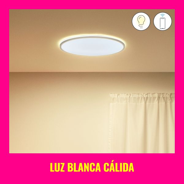 Plafón de techo inteligente LED SuperSlim 22W  2700K - 6500K blanco o negro