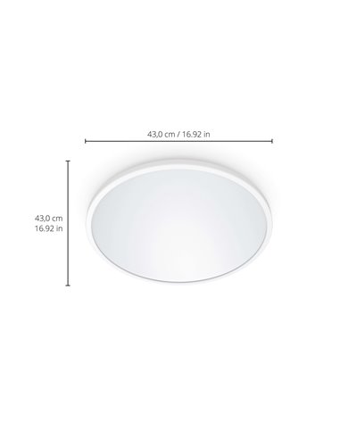 Plafón de techo inteligente LED SuperSlim 22W  2700K - 6500K blanco o negro