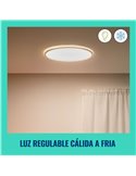 Plafón de techo inteligente LED SuperSlim 22W  2700K - 6500K blanco o negro