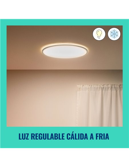 Plafón de techo inteligente LED SuperSlim 22W  2700K - 6500K blanco o negro