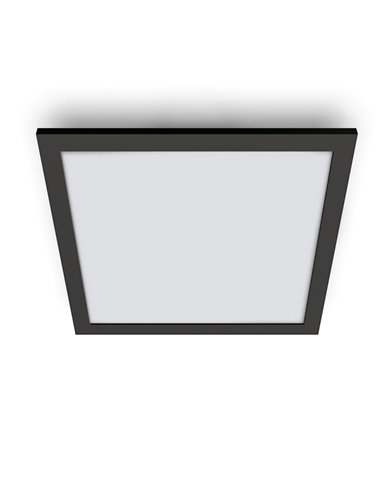 Panneau de plafond intelligent LED 12W carré 2700K - 6500K noir