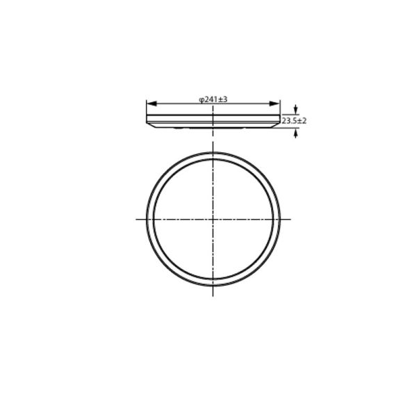 Plafonnier WiZ Superslim blanc/noir 14W