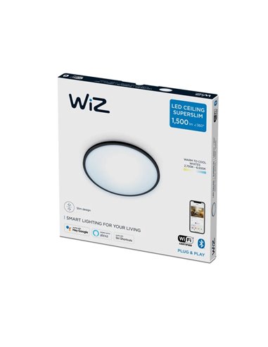 Plafon LED Superslim 14W 2700K - 6500K branco ou preto