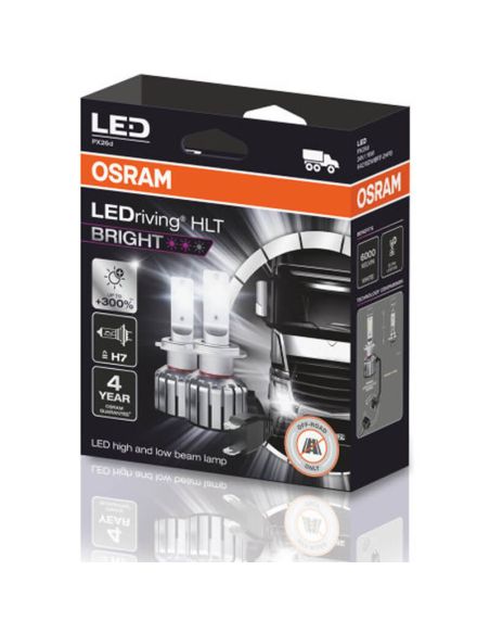 Bombilla LED H7 24V para camión LEDDriving HL Bright H7 Pack 2 Unidades +300% mas de luz Osram | LeonLeds