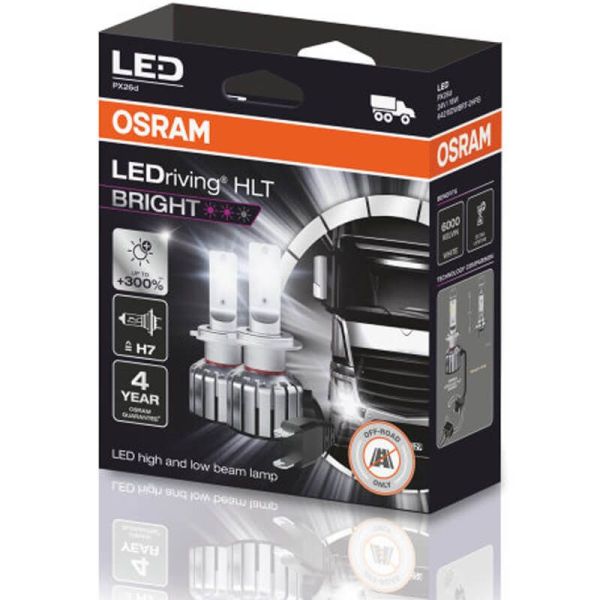 Bombilla LED H7 24V para camión LEDDriving HL Bright H7 Pack 2 Unidades +300% mas de luz Osram | LeonLeds