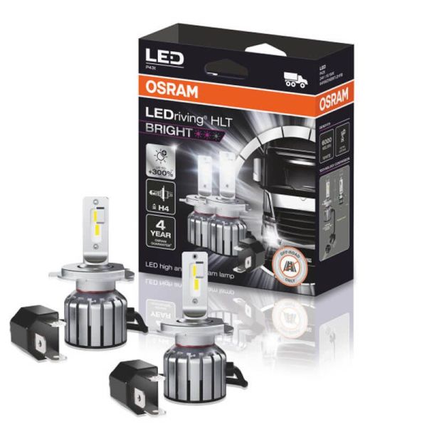 Bombilla LED H4 24V para camión LedDriving HLT Bright 2 Unidades + 300% de luz Osram| LeonLeds