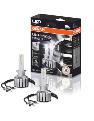 Ampoule LED H1 24V pour camion LedDriving HLT Bright Pack 2 unités + 300 € de lumière en plus 64155DWBRT-2HFB Osram