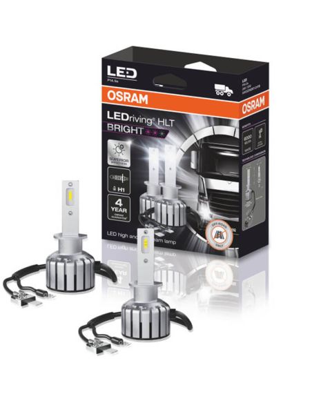 Ampoule LED H1 24V pour camion LedDriving HLT Bright Pack 2 unités + 300 € de lumière en plus 64155DWBRT-2HFB Osram