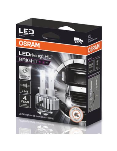 Bombilla LED H1 24V para camión LedDriving HLT Bright Pack 2 Unidades + 300€ mas de luz 64155DWBRT-2HFB