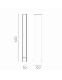 Baliza LED para exterior ADHARA antracita Texturado, 6W 3000K 830lm IP65 medidas