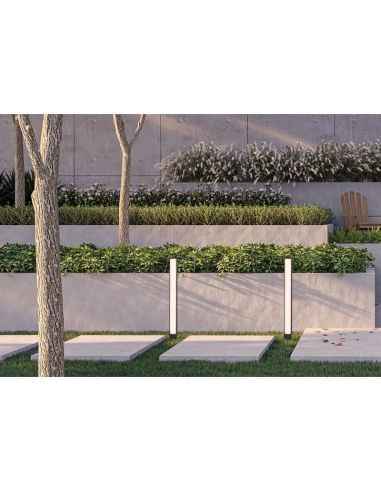 Baliza LED para exterior ADHARA antracita Texturado, 6W 3000K 830lm IP65 ambiente