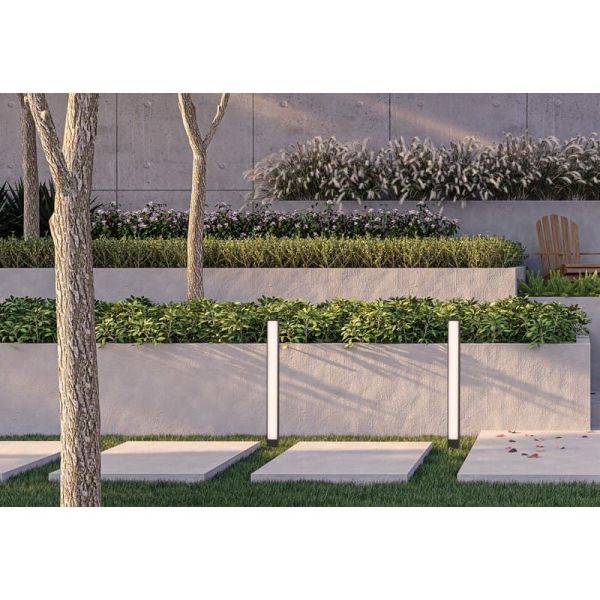 Baliza LED para exterior ADHARA antracita Texturado, 6W 3000K 830lm IP65 ambiente