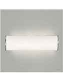 Aplique LED de pared ALDO 35cm/53cm/83cm Opal/Cromo, 11W/18W/32W 775lm, IP44, 3000K-4000K Slide Switch