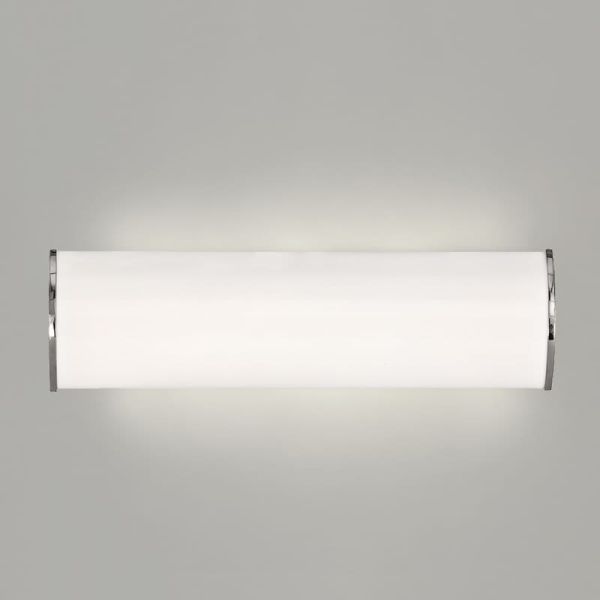 Aplique LED de pared ALDO 35cm/53cm/83cm Opal/Cromo, 11W/18W/32W 775lm, IP44, 3000K-4000K Slide Switch