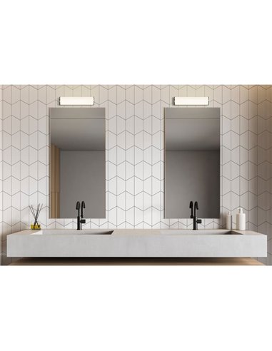 Aplique de Baño LED ALDO 35cm/53cm/83cm Opal/Cromo, 11W/18W/32W 775lm, IP44, 3000K-4000K Slide Switch