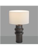 ALMERÍA Lampe de Table Noir Brillant, E27 15W, Interrupteur à Câble