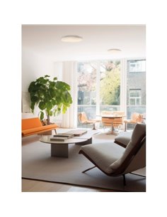 Plafonnier LED ANGUS 34W/55W 3290lm, interrupteur à glissière 2700K-3000K blanc texturé/opale 2