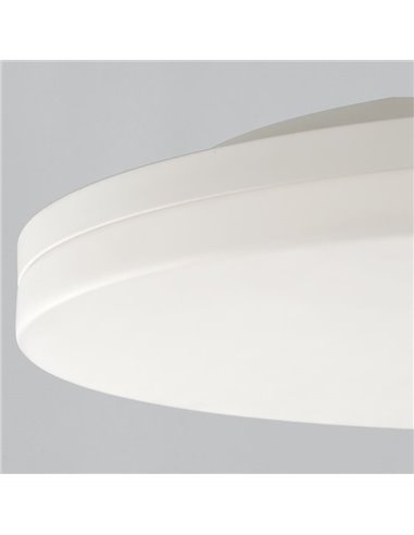 Plafon LED ANGUS 34W/55W 3290lm, interruptor deslizante 2700K-3000K texturizado branco/opala