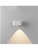 Aplique de pared exterior LED ANIA, 1 o 2 Luces 6W 3000K 540lm/1080lm IP65, blanco texturado