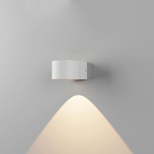 Aplique de pared exterior LED ANIA, 1 o 2 Luces 6W 3000K 540lm/1080lm IP65, blanco texturado