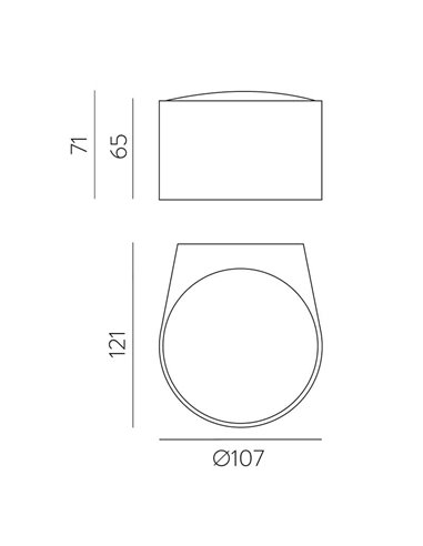 Aplique LED para exterior ANIA, 1 ou 2 luzes 6W 3000K 540lm/1080lm IP65, branco texturizado