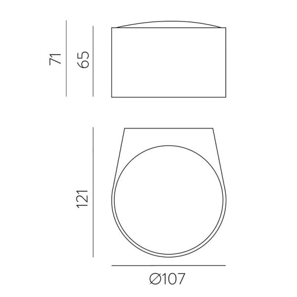 Aplique de pared exterior LED ANIA, 1 o 2 Luces 6W 3000K 540lm/1080lm IP65, blanco texturado