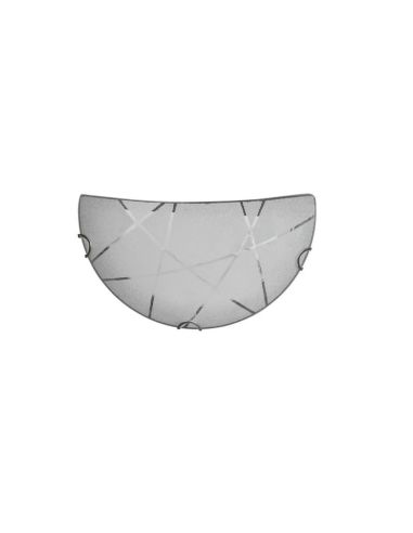 Aplique de pared SANDRINA vidrio color blanco apagado