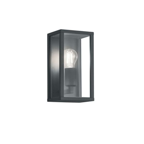 Aplique de pared exterior GARONNE antracita, cuerpo metálico| LeonLeds