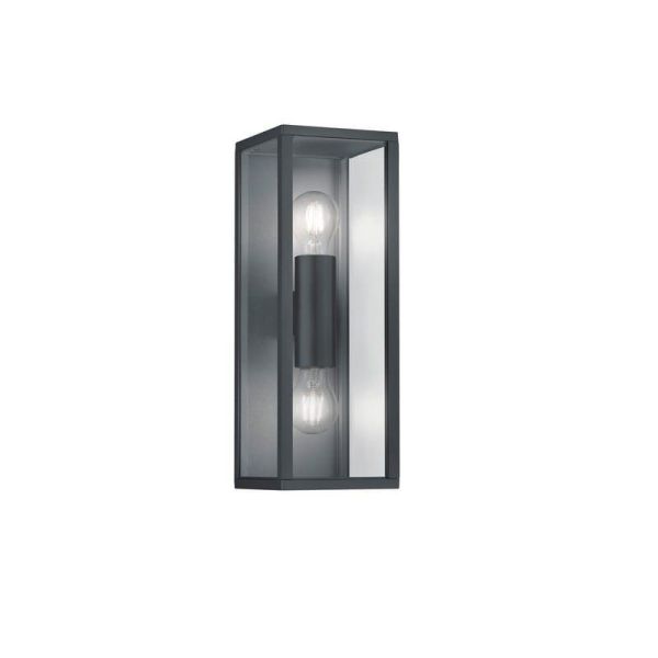 Aplique de pared GARONNE antracita 2 luces arriba y abajo