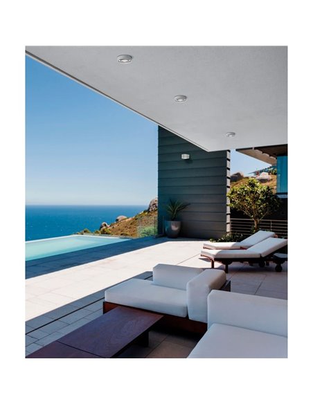 Plafón de exterior LED ANIA blanco Texturado, 6W 3000K 495lm, IP65