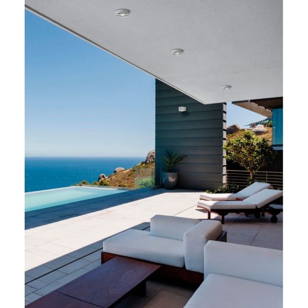 Plafón de exterior LED ANIA blanco Texturado, 6W 3000K 495lm, IP65