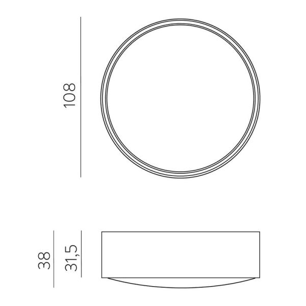 Plafón LED ANIA blanco Texturado, 6W 3000K 495lm, IP65