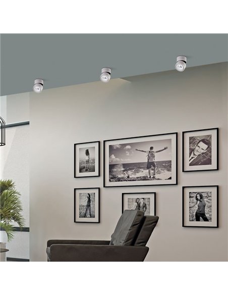 Plafon LED ajustável APEX Branco texturizado, COB LED 13W 3000K 891lm, CRI90 CL.II