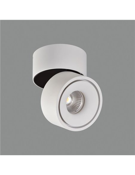 Plafonnier LED orientable APEX Blanc texturé, COB LED 13W 3000K 891lm, CRI90 CL.II