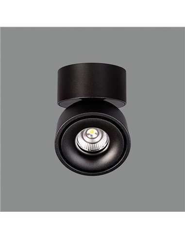 Plafon LED ajustável APEX Preto texturizado, COB LED 13W 3000K 891lm, CRI90 CL.II