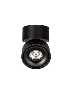 Plafón LED orientable APEX Negro texturado, LED COB 13W 3000K 891lm, CRI90 CL.II