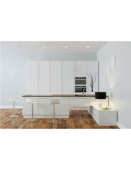 Downlight Empotrable APEX 105cmØ  Blanco texturado, LED GU10 8W, CL.II