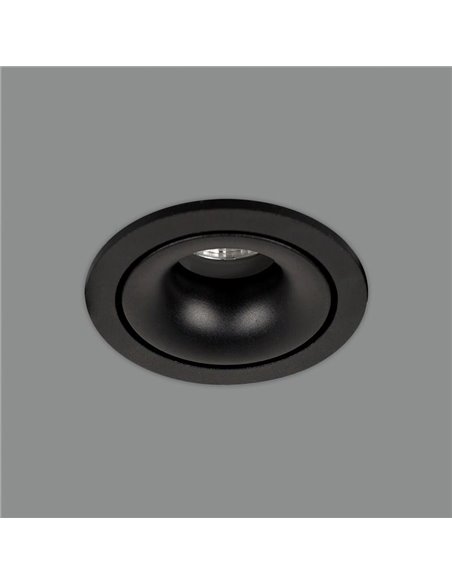 Downlight Empotrable APEX 105cmØ  Negro texturado, LED GU10 8W, CL.II