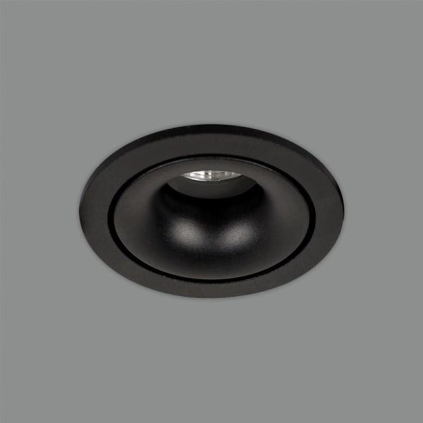 Downlight encastrable APEX 105 cmØ Noir texturé, LED GU10 8W, CL.II
