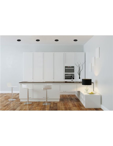 Downlight Empotrable APEX 105cmØ  Negro texturado, LED GU10 8W, CL.II