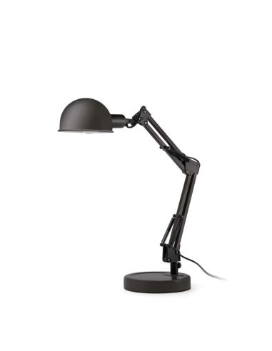 Flexo Glossy Black série BaoBab Study Lampe de bureau 51909 Faro | LeonLeds.com