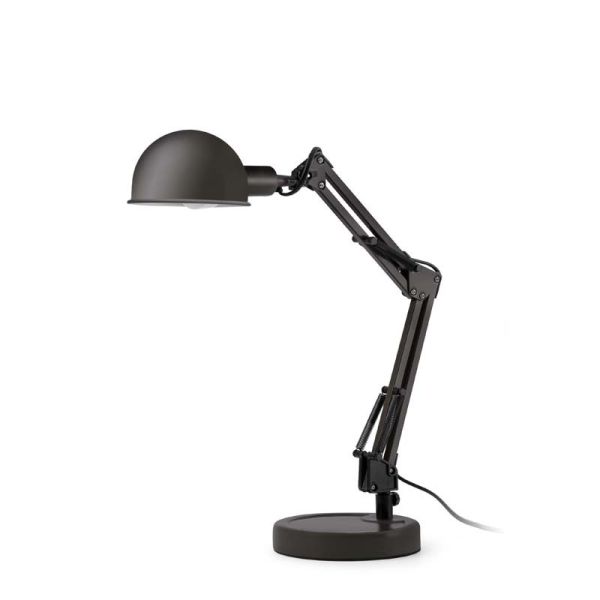 Candeeiro de mesa para escritório Flexo Glossy Black série BaoBab Study 51909 Faro | LeonLeds.com