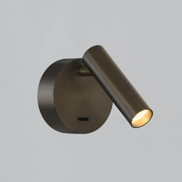 Aplique de pared LED ATRIA Superficie Bronce, 3W 3000K 285lm, CRI90 CL.I, Con interruptor, Orientable